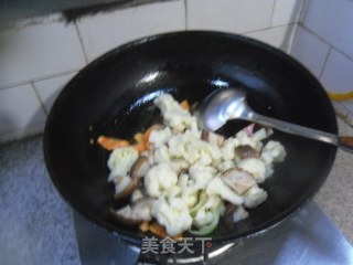 麻香菜花香菇的做法步骤：8