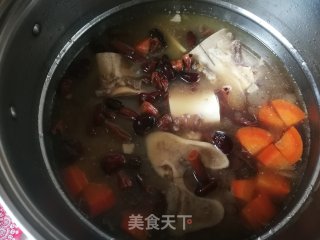 胡萝卜红菇炖牛棒骨的做法步骤：16