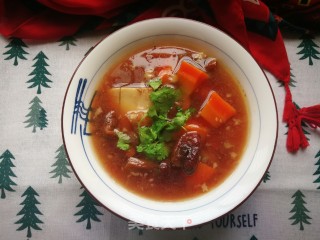 胡萝卜红菇炖牛棒骨的做法步骤：19