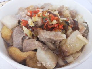 花式精致简餐：油豆腐蒸肉+粗粮饭的做法步骤：7