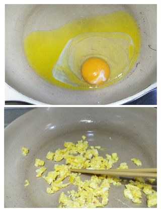 咸菜(梅菜笋丝)炒饭的做法步骤：3