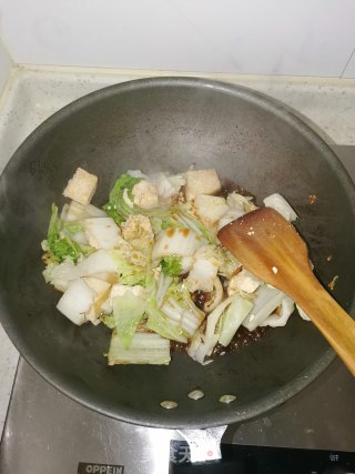 白菜烧冻豆腐的做法步骤：6