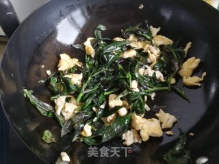 鸡蛋炒红凤菜的做法步骤：4
