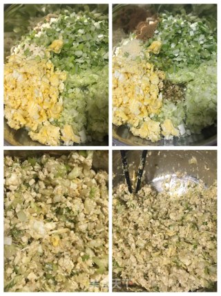 白菜豆腐鸡蛋馅水饺的做法步骤：7