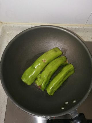 青椒酿肉的做法步骤：7