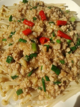 肉沫粉丝金针菇的做法步骤：17