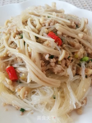 肉沫粉丝金针菇的做法步骤：18