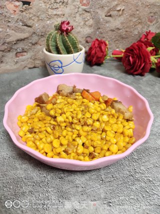 锅烧炒玉米粒的做法步骤：9