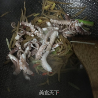 “咸菜”长腿蛸炒咸菜的做法步骤：15