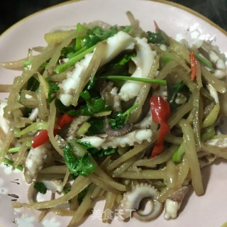 “咸菜”长腿蛸炒咸菜的做法步骤：19