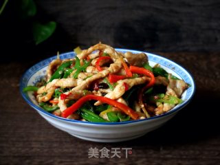 青椒肉丝的做法步骤：11