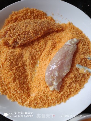 酥脆鸡排的做法步骤：8