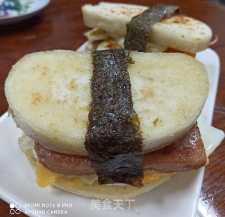馒头火腿煎蛋三明治的做法步骤：8