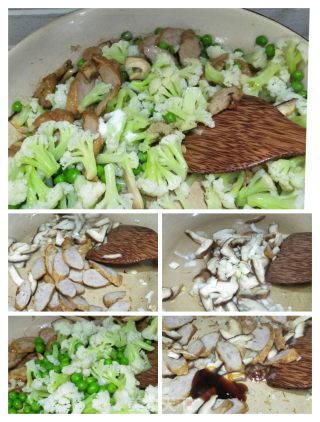菜花炒豌豆的做法步骤：5