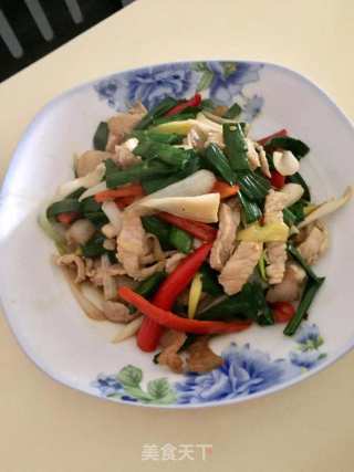 蒜苗炒肉的做法步骤：7