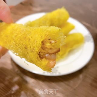 金丝春卷的做法步骤：8
