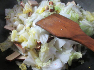 鸡蛋干炒黄芽菜的做法步骤：6