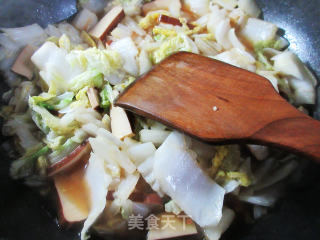 鸡蛋干炒黄芽菜的做法步骤：9