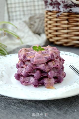 大米紫薯华夫饼的做法步骤：7