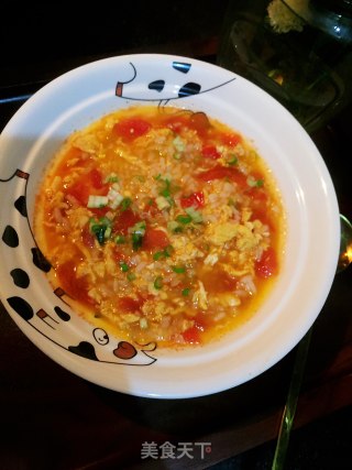 番茄鸡蛋泡饭的做法步骤：10
