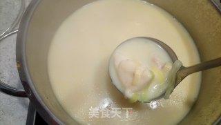 葱香鸡肉浓汤的做法步骤：9