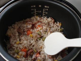培根萝卜焖饭的做法步骤：5