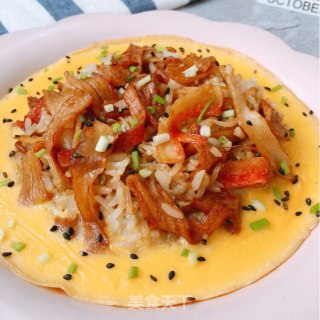 蟹柳抱蛋饭的做法步骤：10