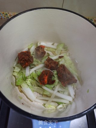 白菜牛肉酸汤面的做法步骤：5