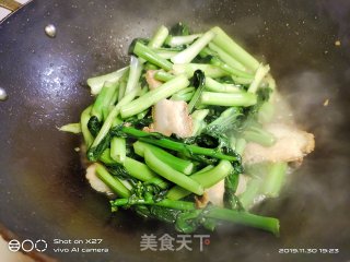 锅烧炒菜心的做法步骤：8