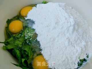 油麦菜鸡蛋饼的做法步骤：4