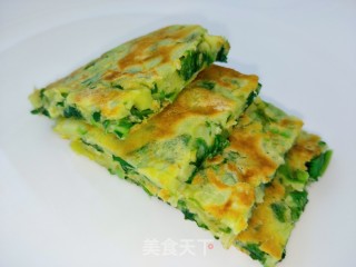 油麦菜鸡蛋饼的做法步骤：9