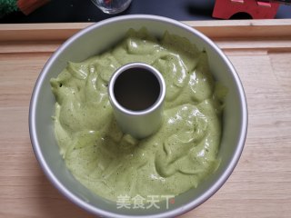 抹茶蜜豆戚风蛋糕的做法步骤：9