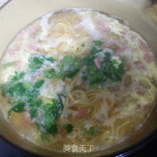 辣白菜煮玉米喳面的做法步骤：10