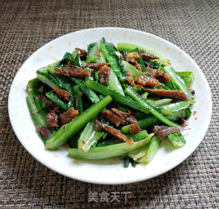 豆豉鲮鱼炒麦菜的做法步骤：6