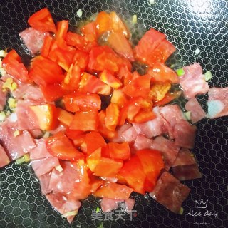 番茄土豆培根焖面的做法步骤：7
