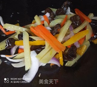 炒五色菜的做法步骤：3