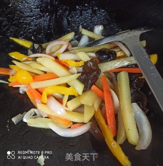 炒五色菜的做法步骤：4