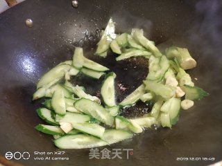 黄瓜炒青菜的做法步骤：4
