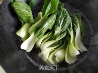香菇油菜的做法步骤：3