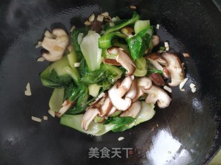 香菇油菜的做法步骤：10