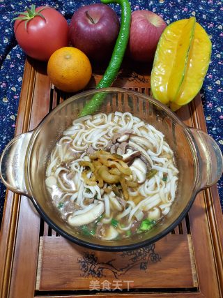 香菇肉丝榨菜面的做法步骤：13