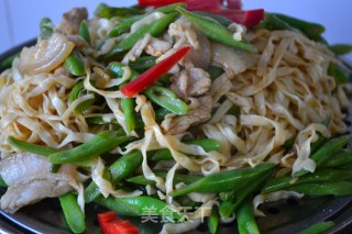 大肉豆角蒸卤面的做法步骤：10