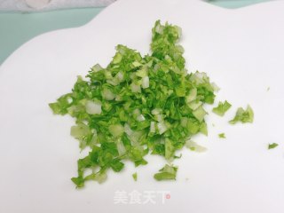 青菜蛋黄粥的做法步骤：4