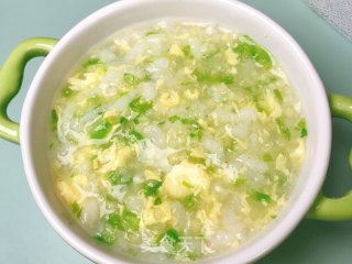 青菜蛋黄粥的做法步骤：8