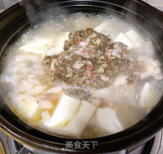 雪菜肉丝平菇豆腐煲的做法步骤：10