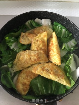 青菜蛋饺汤的做法步骤：4