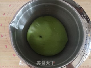 抹茶日式面包卷的做法步骤：4
