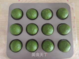 抹茶日式面包卷的做法步骤：5
