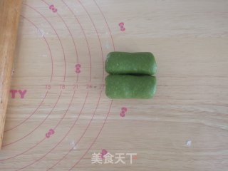 抹茶日式面包卷的做法步骤：9