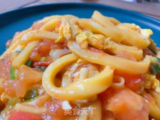 西红柿鸡蛋炒玉米饵丝的做法步骤：10